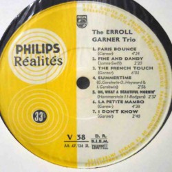 The Erroll Garner Trio (French Reissue) No Cover