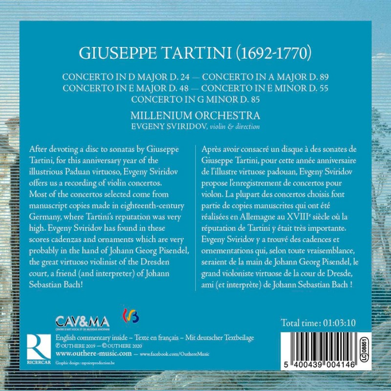 Giuseppe Tartini: Violin Concertos w/Millenium Orc - Jazz Messengers