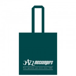 Jazz Messengers - Dark Green Tote Bag -White Lette